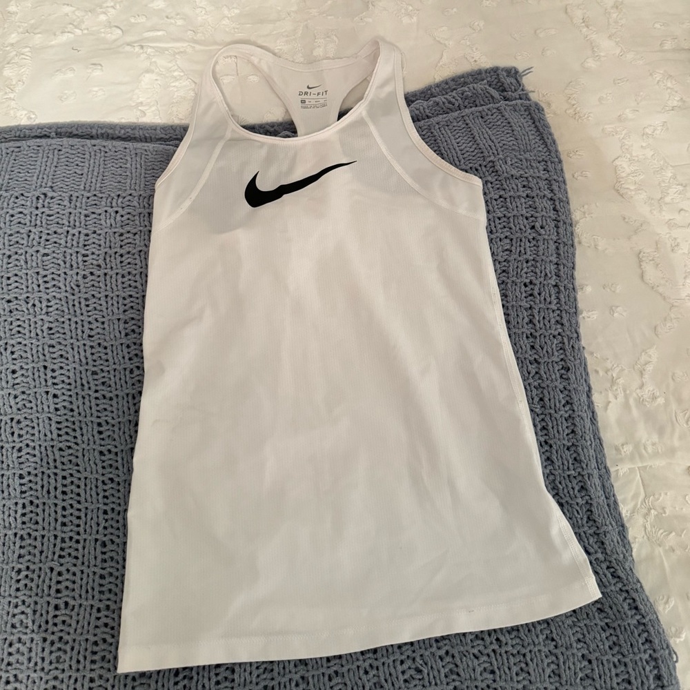 White Nike Athletic Tank